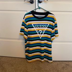 Mens Guess striped t-shirt large